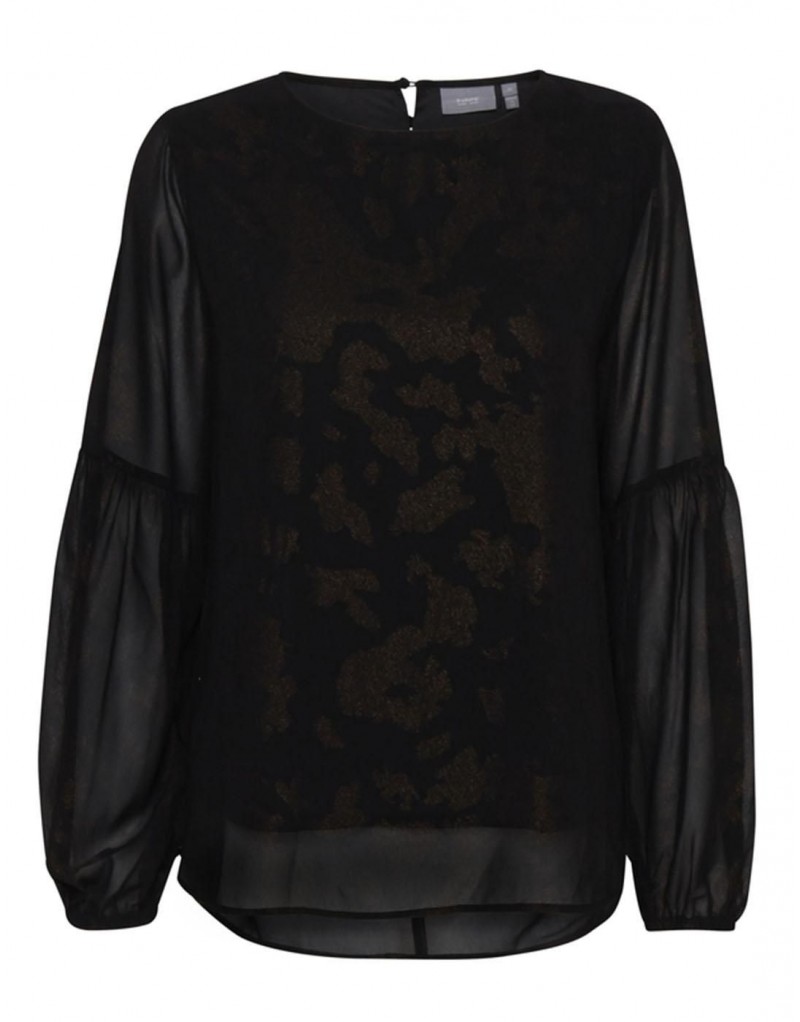 blusa negra manga ancha