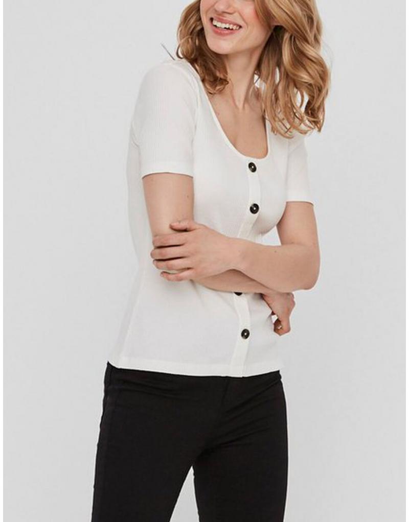 Camisetas con botones mujer Clearance