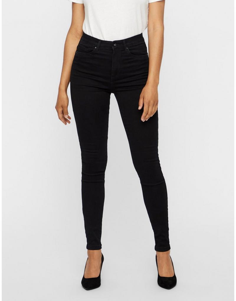 pantalon negro super skinny mujer