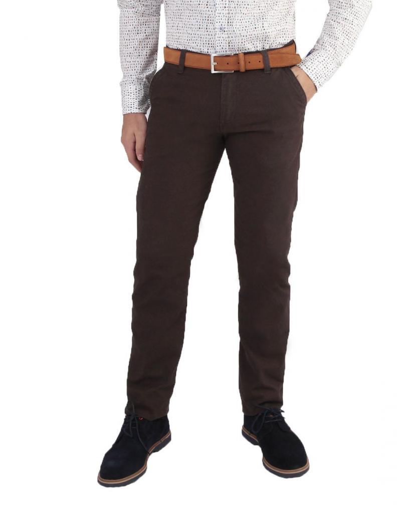Pantalón chino Daniel Rufus moni marrón - Imagen 1